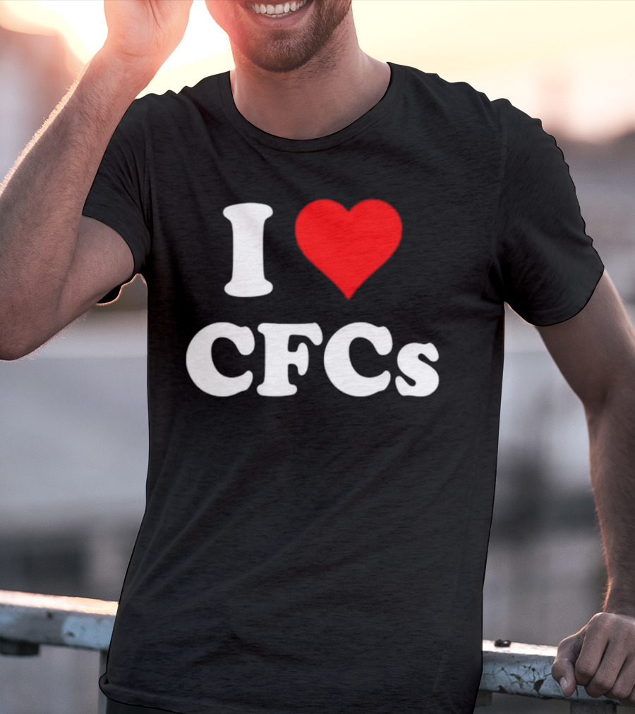 I Heart CFCs Retro-Style Bold Text And Red Heart T-Shirt