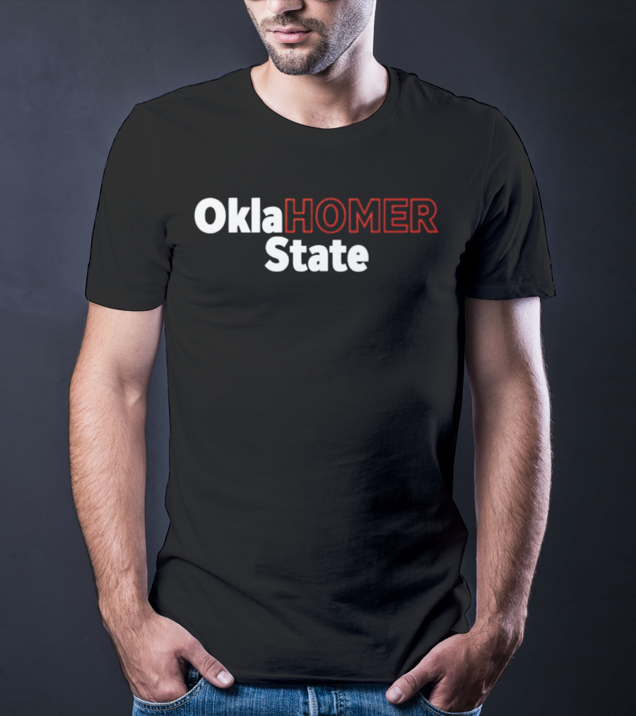 Okla HOMER State Playful Text T-Shirt