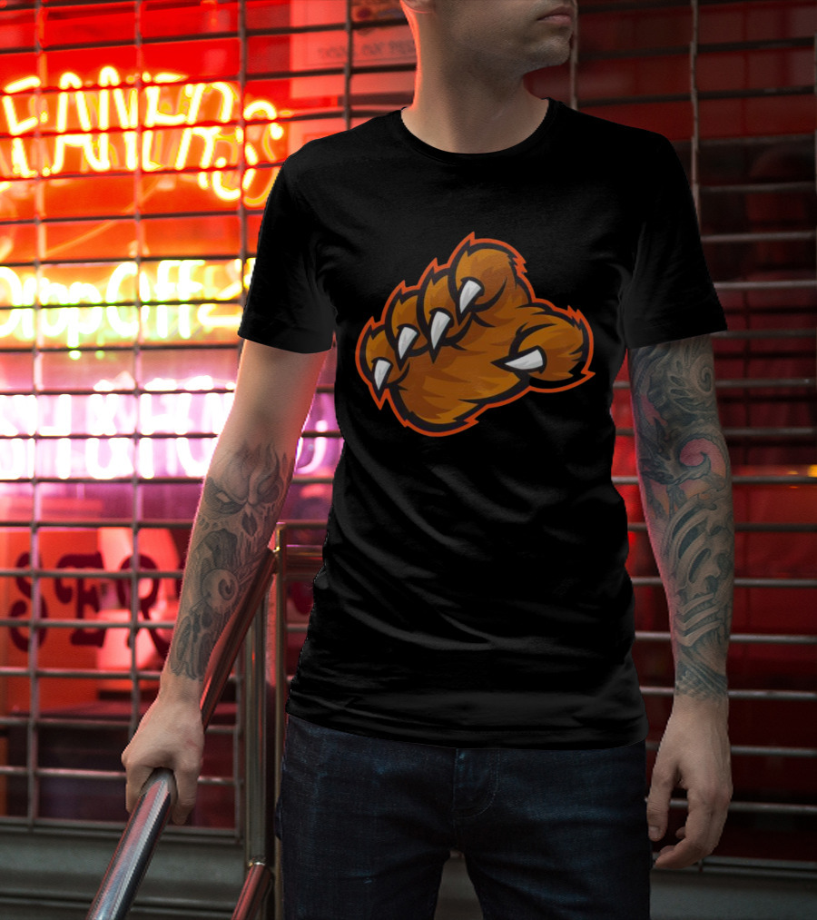 The Claw Bears Football Fierce Paw T-Shirt