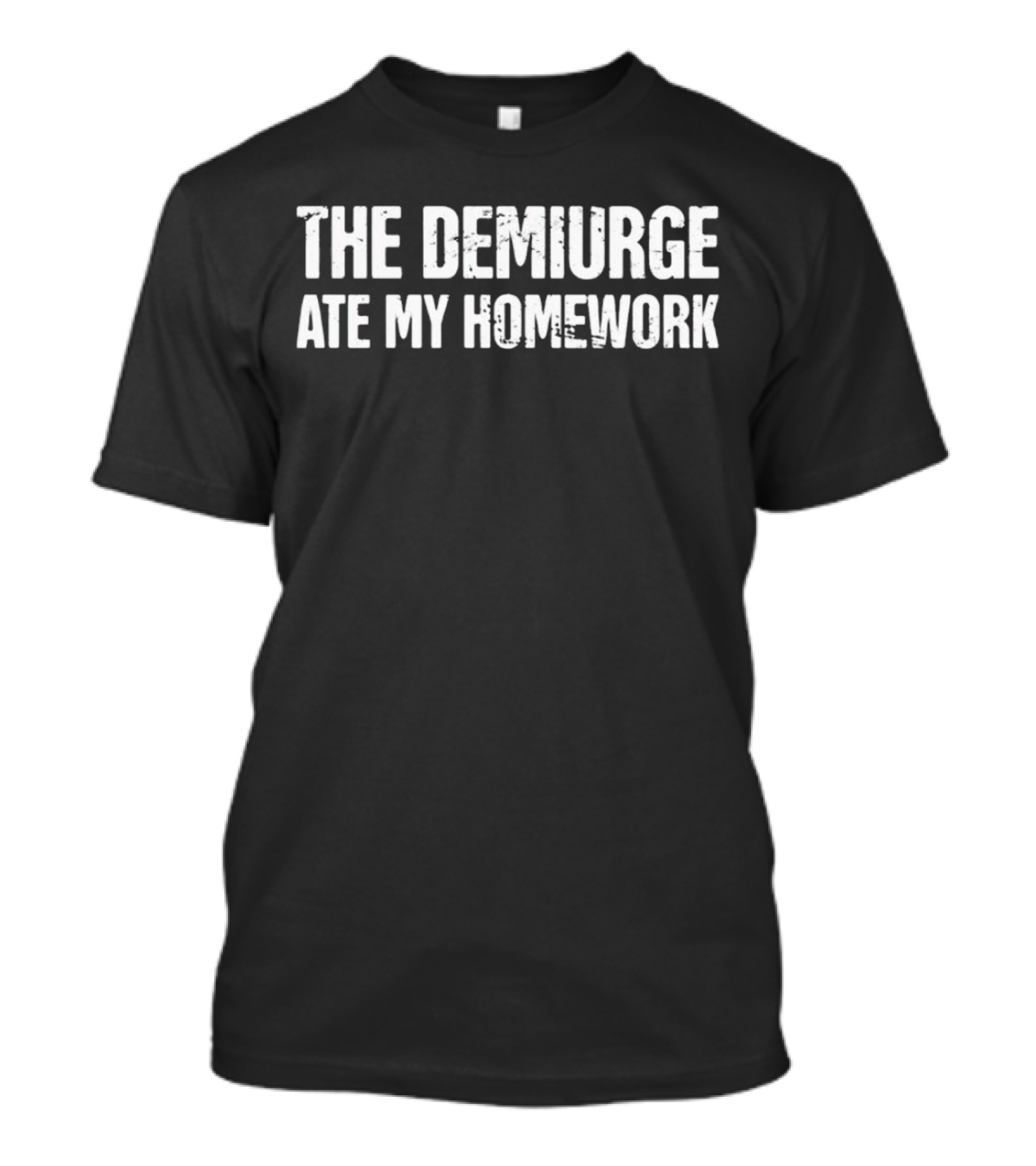 The Demiurge Ate My Homework Philosophy Humor T-Shirt
