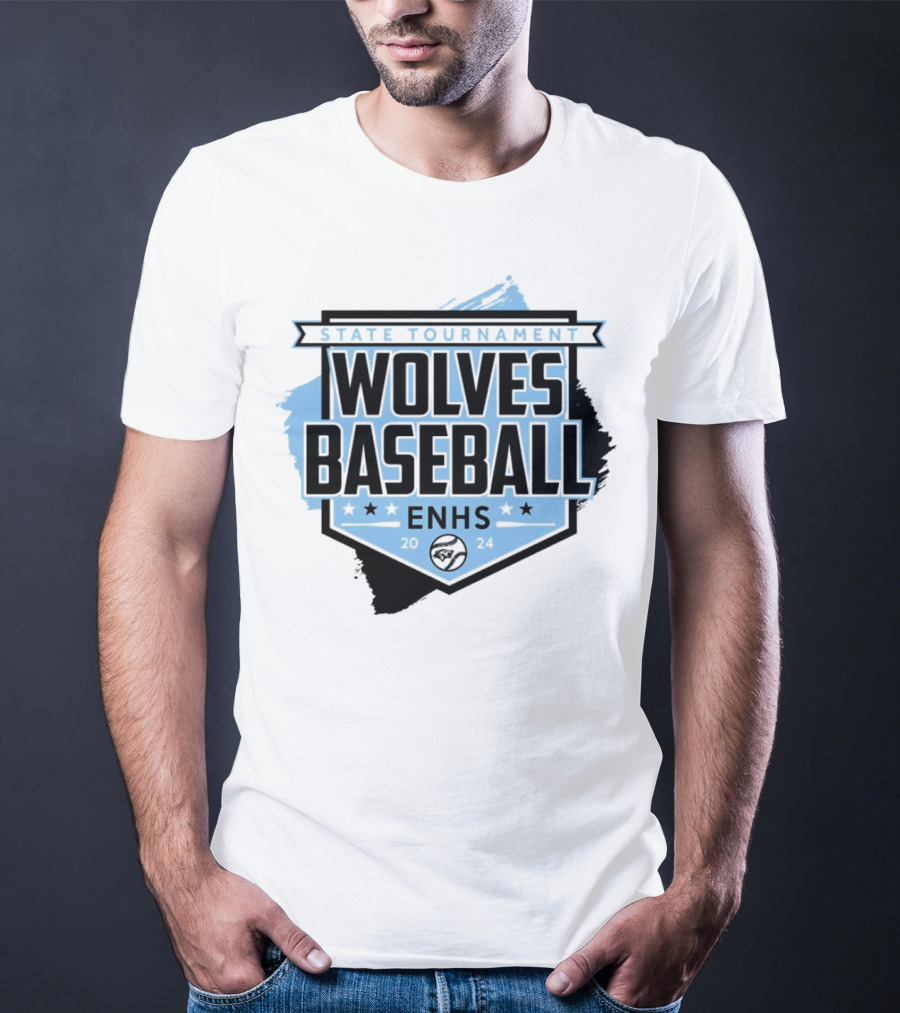 State Tournament ENHS Wolves Baseball T-Shirt