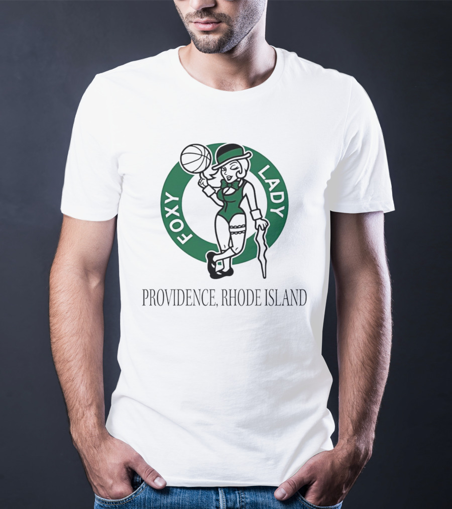 Boston Celtics Logo Parody Foxy Lady Providence Rhode Island T-Shirt