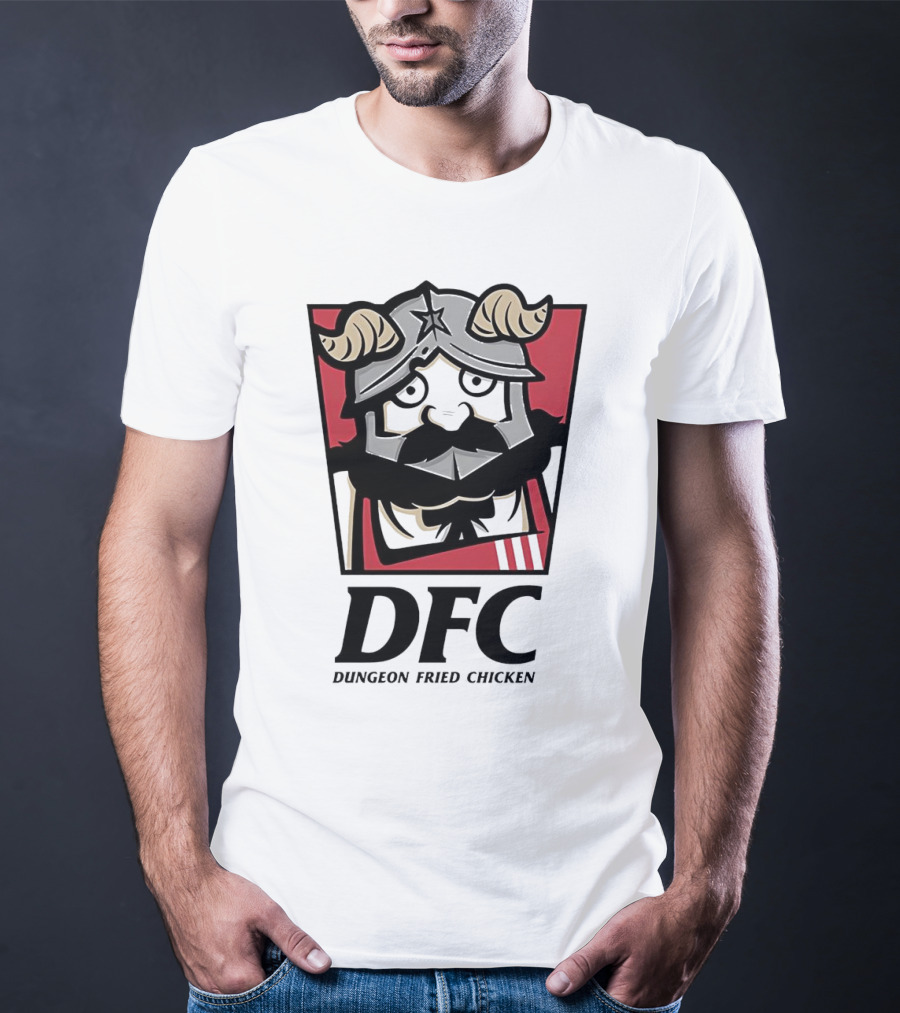 DFC Dungeon Fried Chicken Knight Helmet T-Shirt