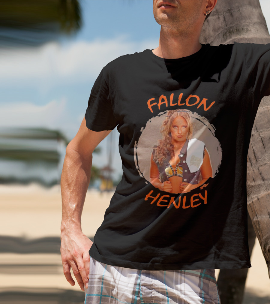 Fallon Henley WWE Bold Image With Studded Vest And Headband T-Shirt