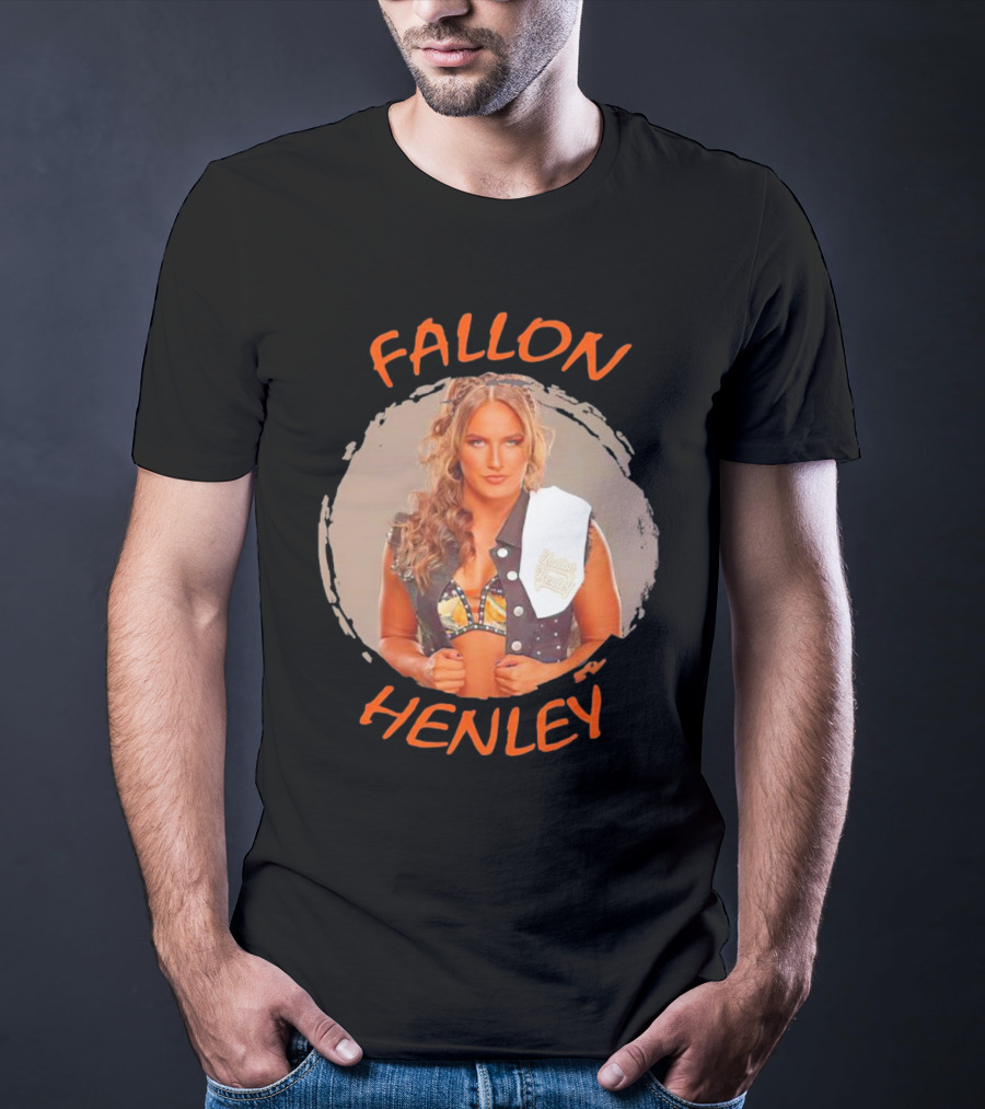 Fallon Henley WWE Bold Image With Studded Vest And Headband T-Shirt