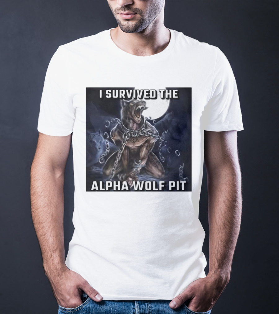 Survived The Alpha Wolf Pit Under Full Moon Chains T-Shirt