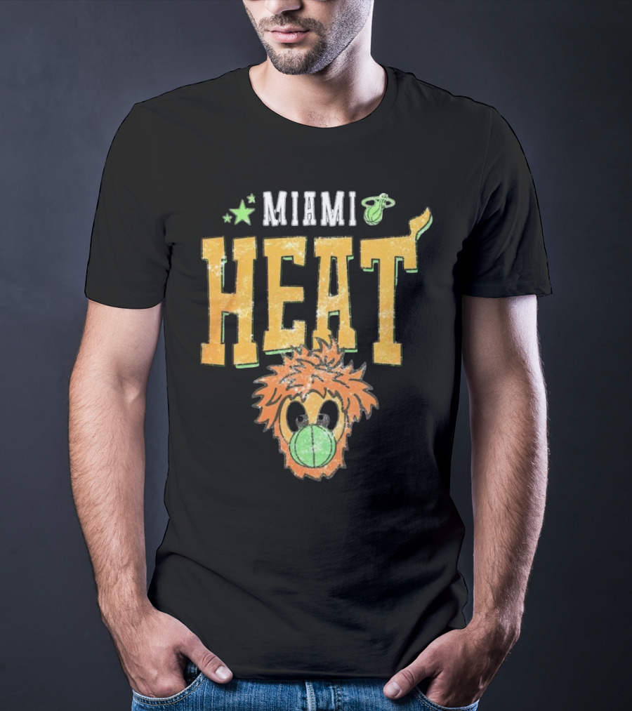 Miami Heat Burnie Basketball Court Culture T-Shirt