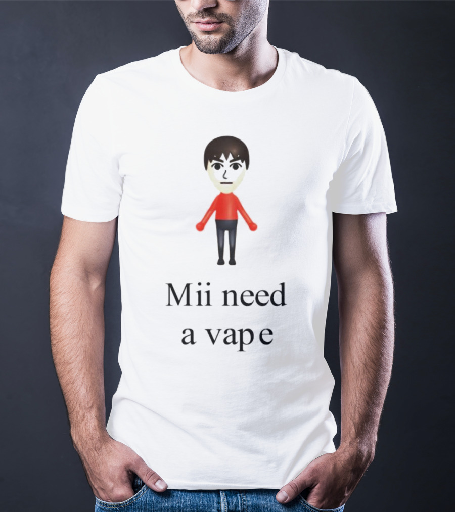 Mii Need A Vape Character Figure T-Shirt