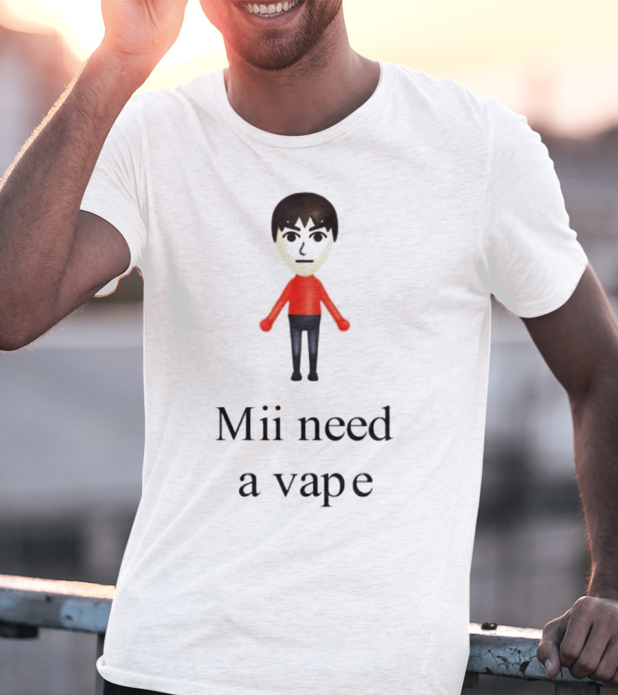 Mii Need A Vape Character Figure T-Shirt