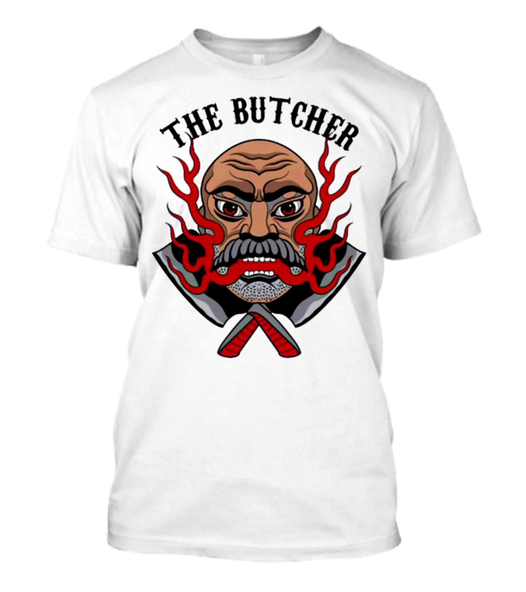 The Butcher Fiery Face With Crossed Cleavers T-Shirt