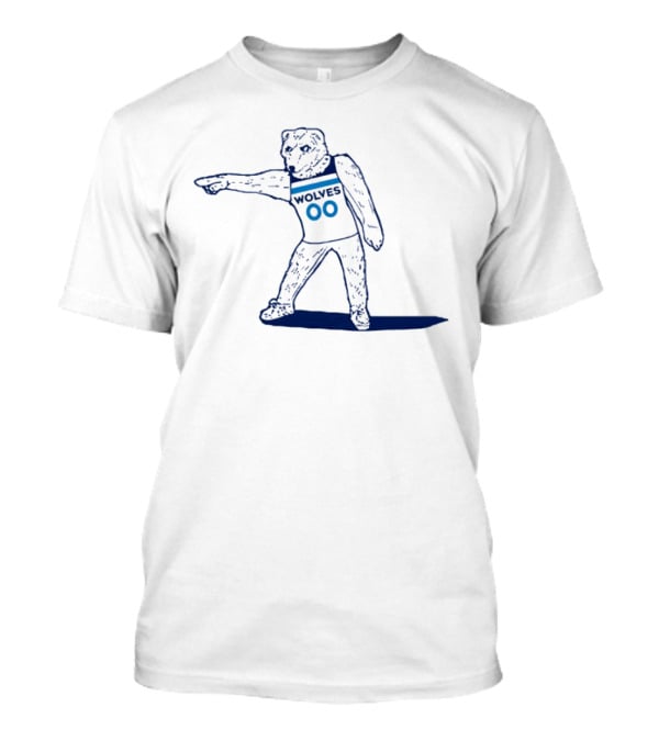 Wolves Team Mascot In Bold Athletic Stance T-Shirt