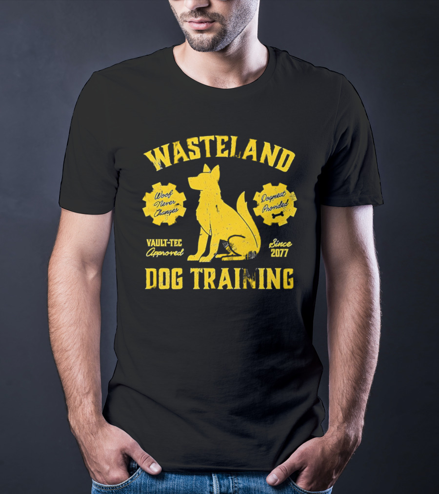 Wasteland Dog Training Woof Never Changes Dogmeat Provided Vault-Tec Approved Since 2077 T-Shirt