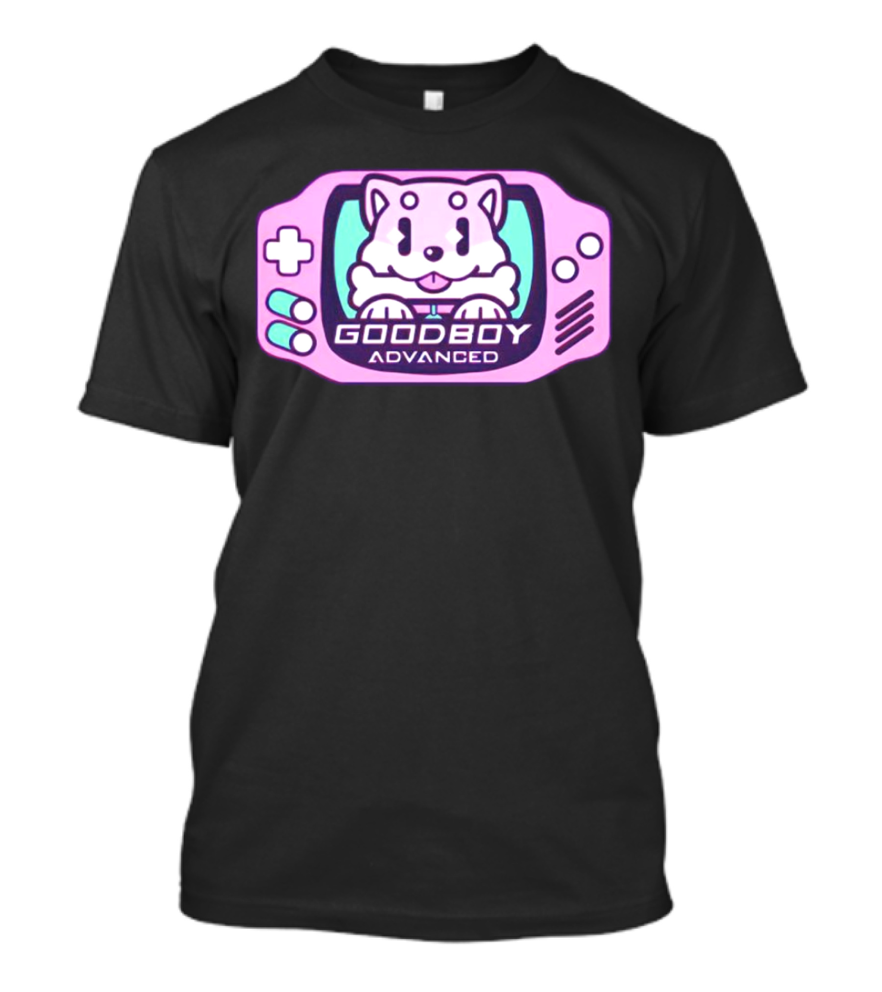 Goodboy Advanced Pastel Gaming Handheld Console Dog Character T-Shirt