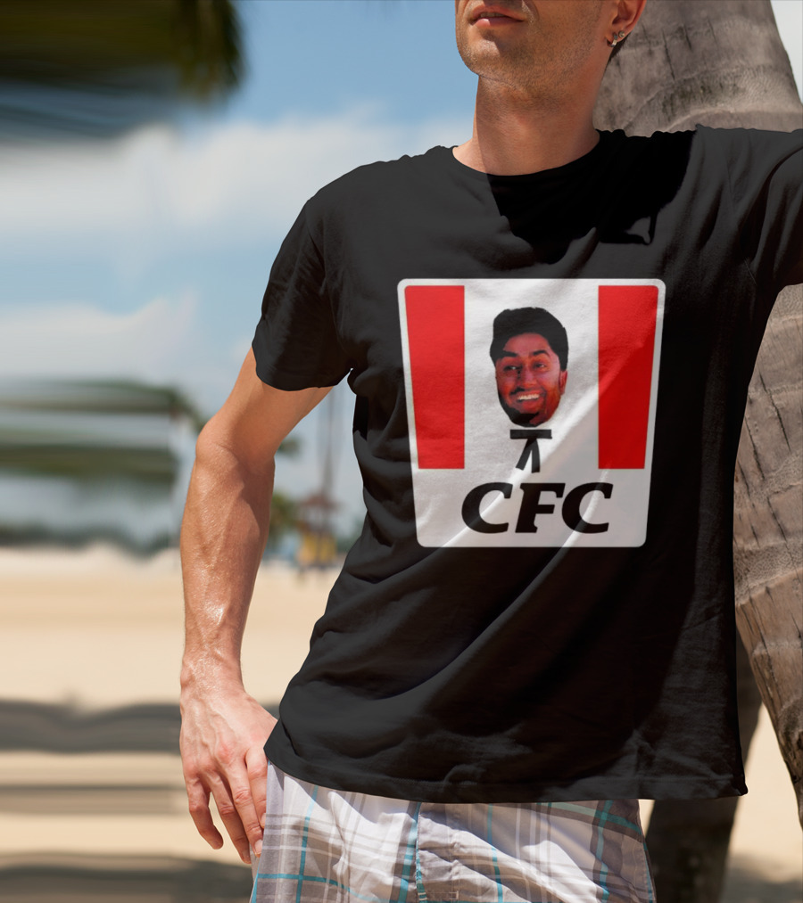 Mafs Collins CFC Parody Fried Chicken Face T-Shirt