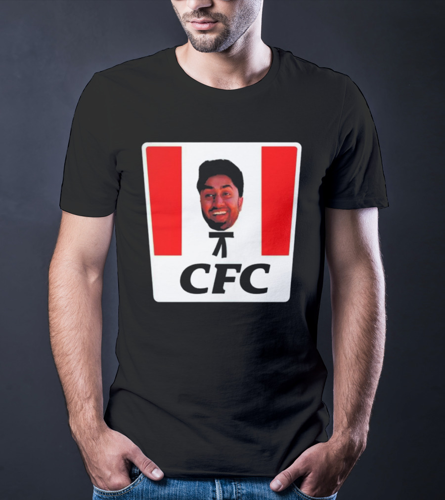 Mafs Collins CFC Parody Fried Chicken Face T-Shirt
