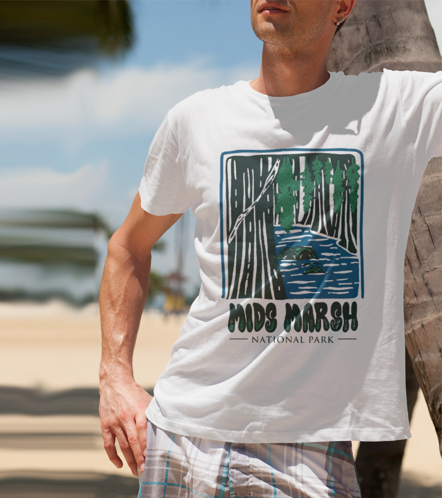 Mids Marsh National Park Forest River Scene T-Shirt
