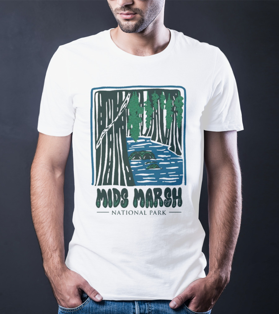 Mids Marsh National Park Forest River Scene T-Shirt