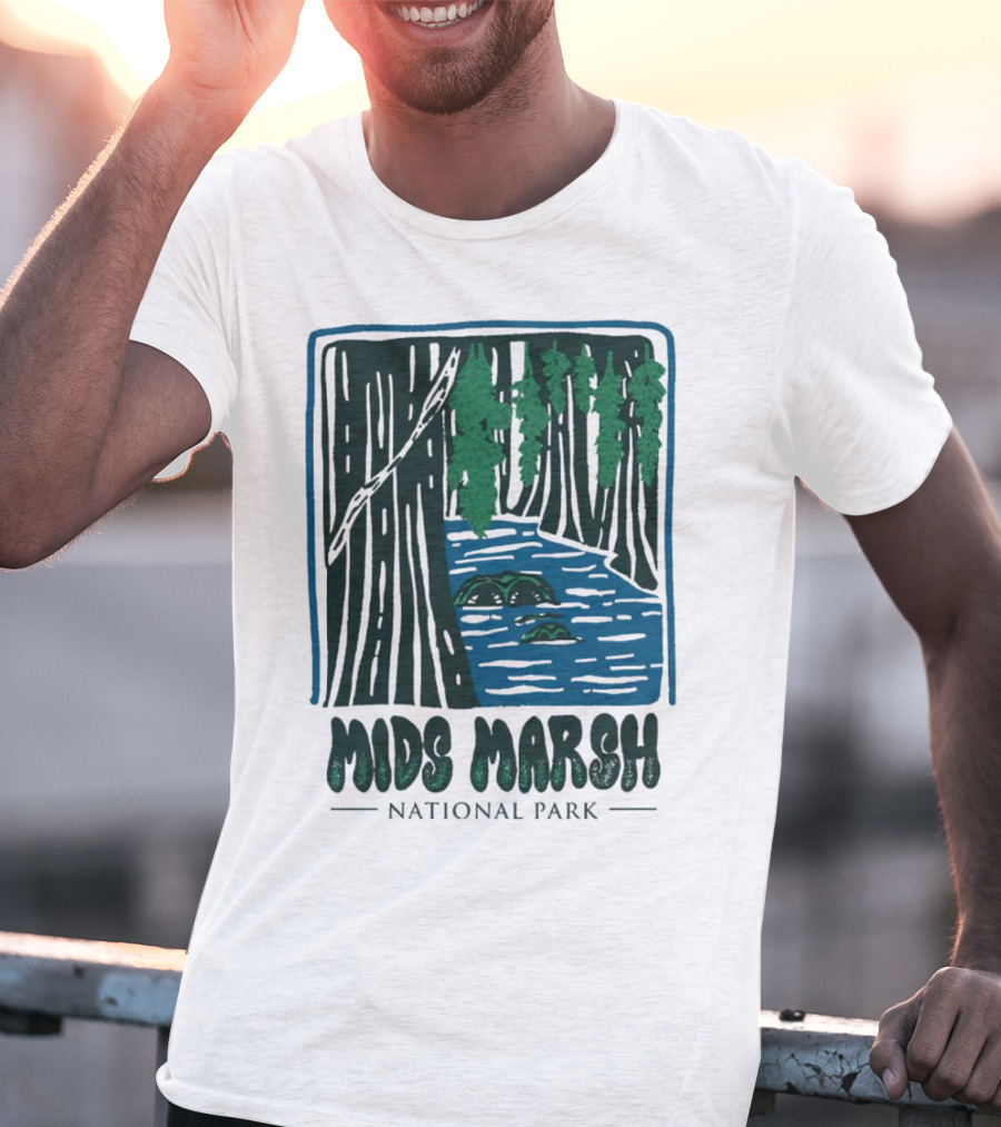 Mids Marsh National Park Forest River Scene T-Shirt