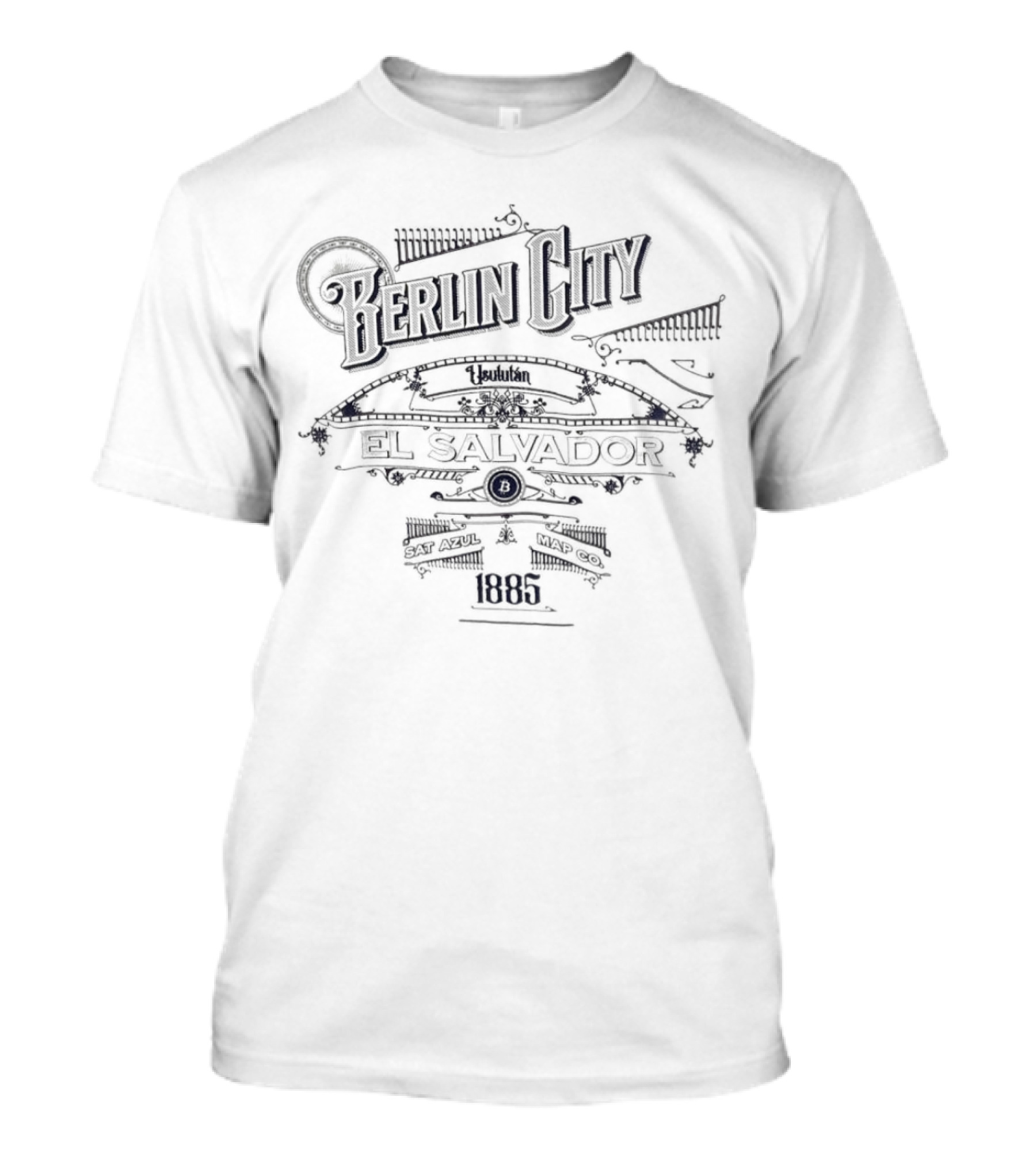 Berlin City Usulután El Salvador 1885 Cafetal Cuyancúa Azul T-Shirt