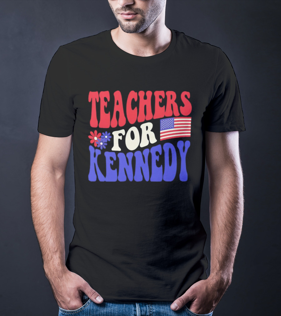 Teachers For Kennedy American Flag T-Shirt