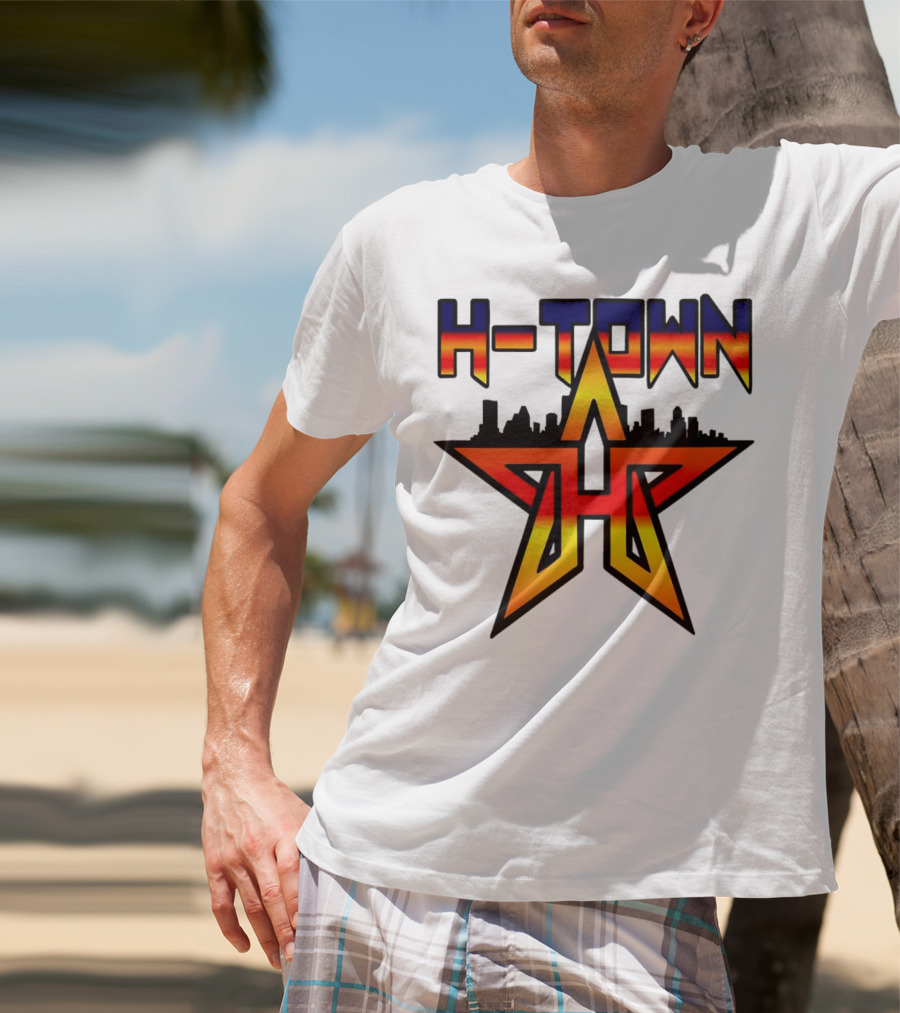 H-Town Skyline Star Houston Astros Baseball T-Shirt