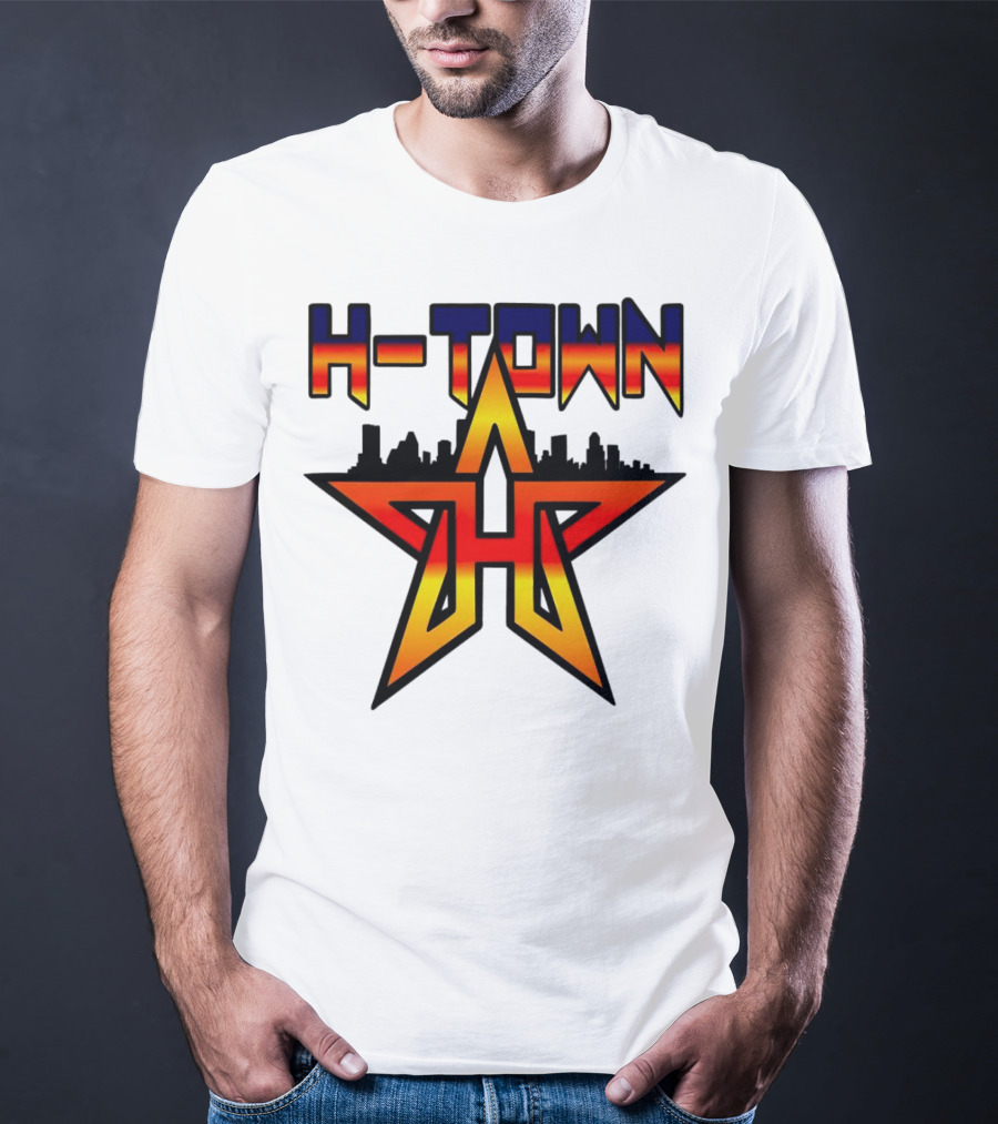 H-Town Skyline Star Houston Astros Baseball T-Shirt