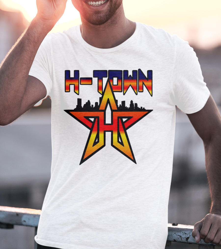 H-Town Skyline Star Houston Astros Baseball T-Shirt
