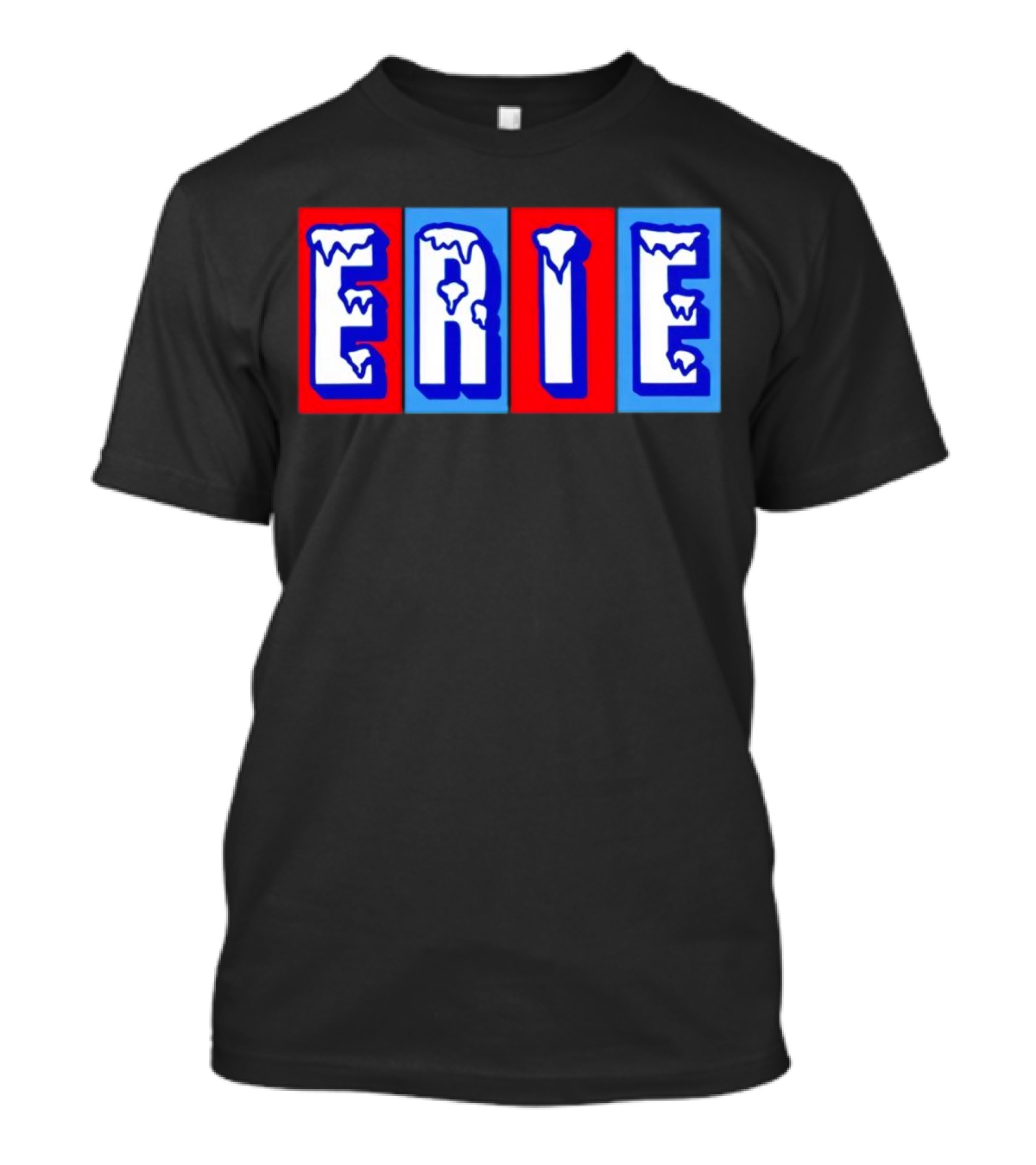 ERIE Ice Block Letters T-Shirt