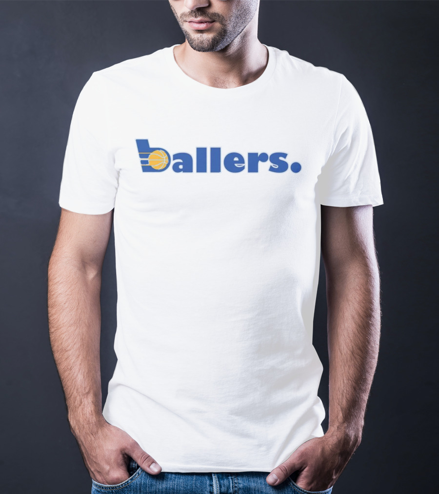 Indiana Pacers Ballers Basketball Logo-Inspired Playful T-Shirt