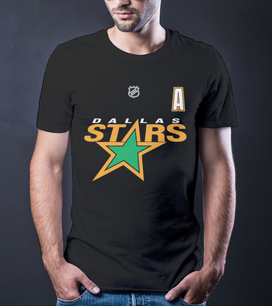 Dallas Stars NHL Hockey Team Logo And Letter A T-Shirt