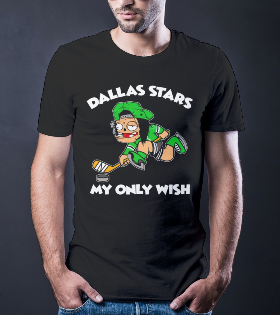 Dallas Stars My Only Wish Hockey Cartoon Character T-Shirt