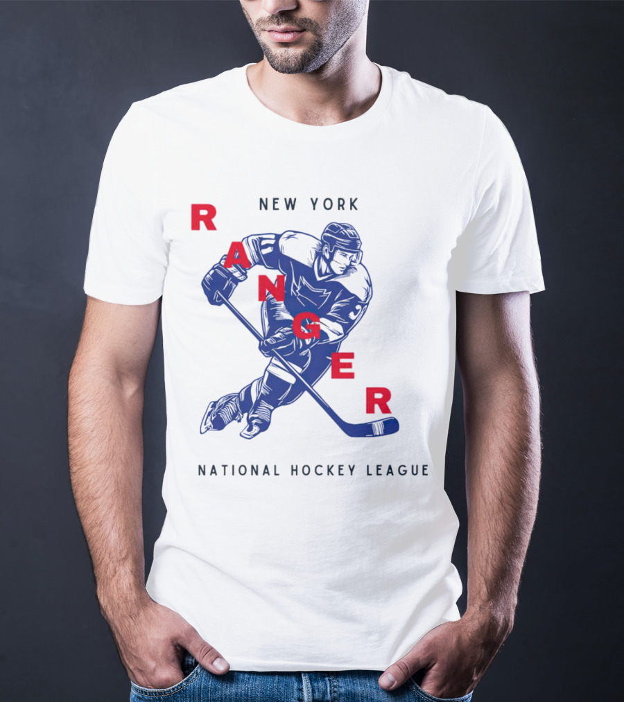 New York Ranger National Hockey League Vintage Player T-Shirt