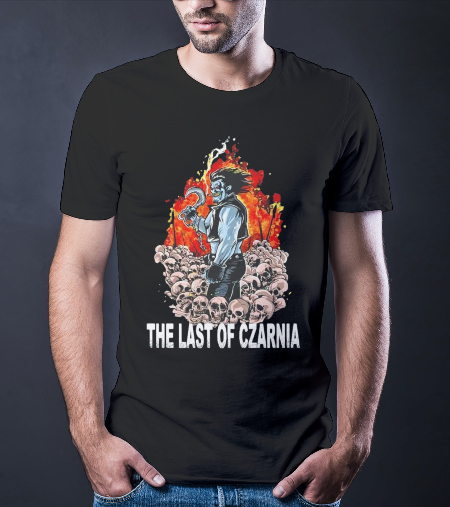 The Last Of Czarnia Lobo Standing Amidst Skulls And Flames T-Shirt