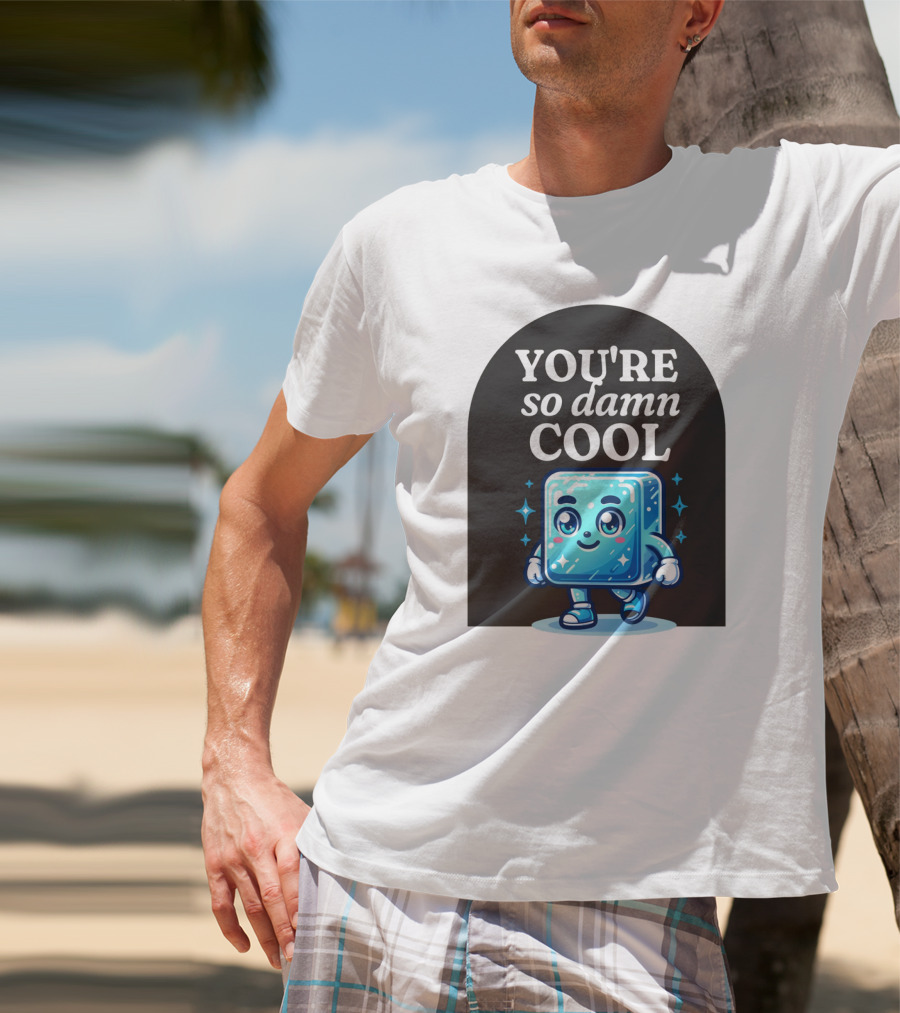 Smiling Ice Cube With You're So Damn Cool T-Shirt