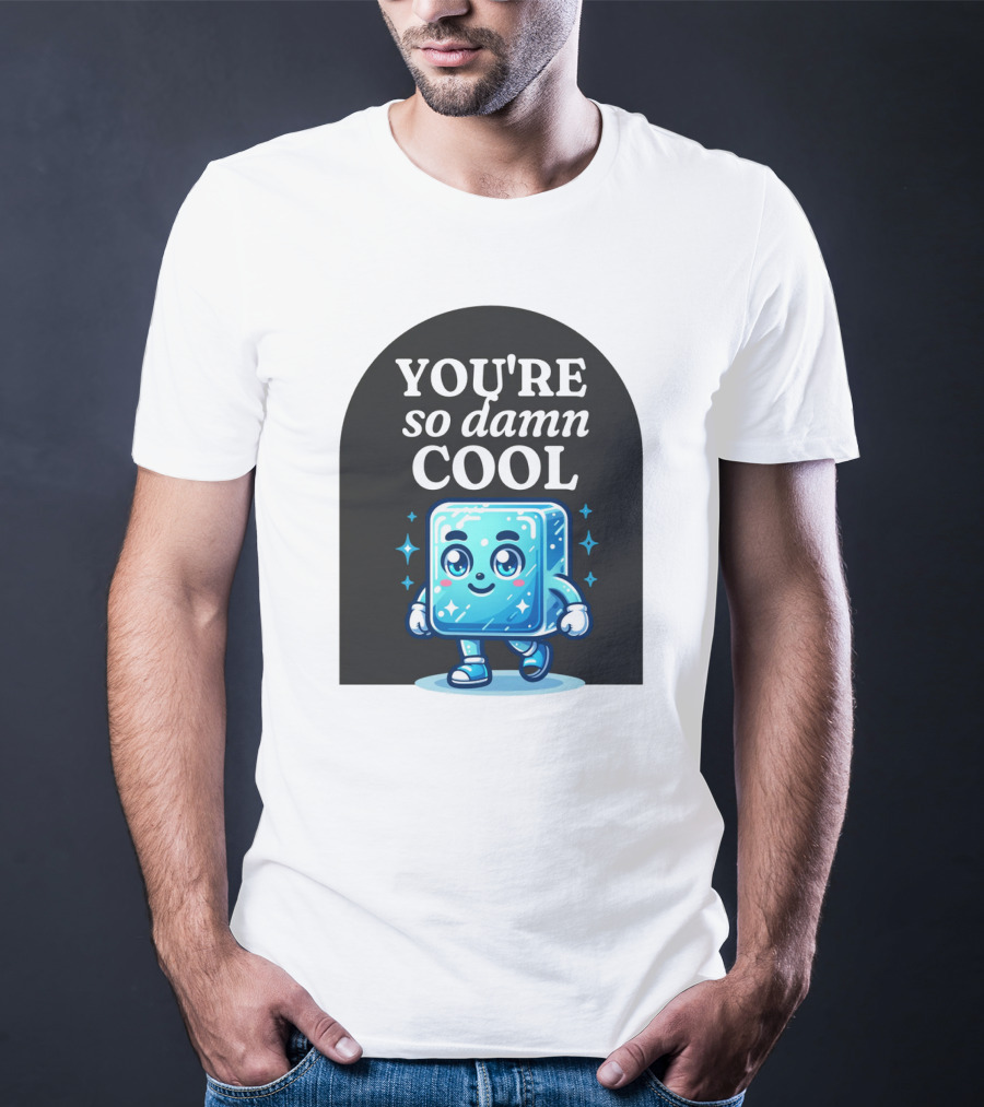 Smiling Ice Cube With You're So Damn Cool T-Shirt