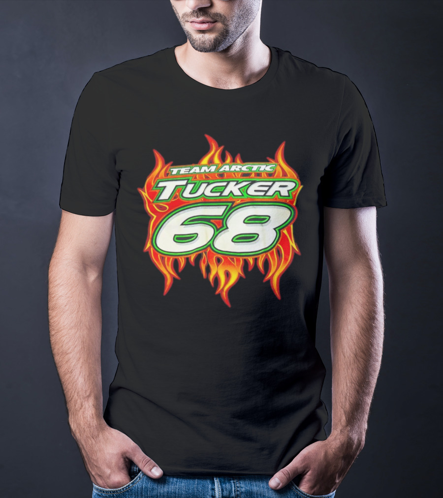 Team Arctic Tucker 68 Fire Flames Racing Motif T-Shirt