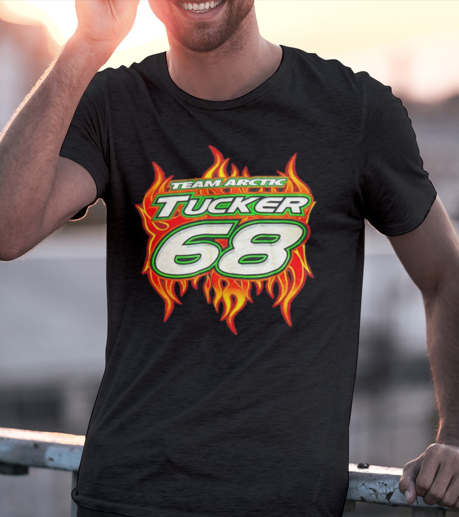 Team Arctic Tucker 68 Fire Flames Racing Motif T-Shirt