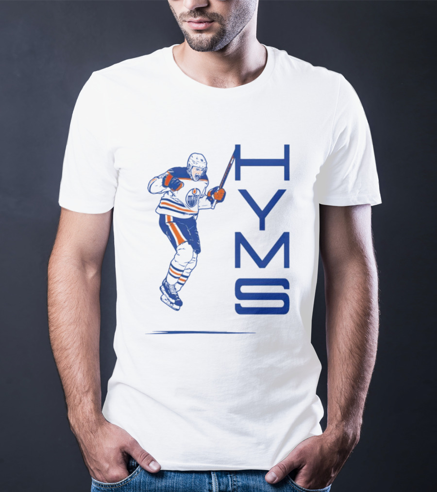 Zach Hyman Edmonton Oilers HYMS Hockey Player T-Shirt