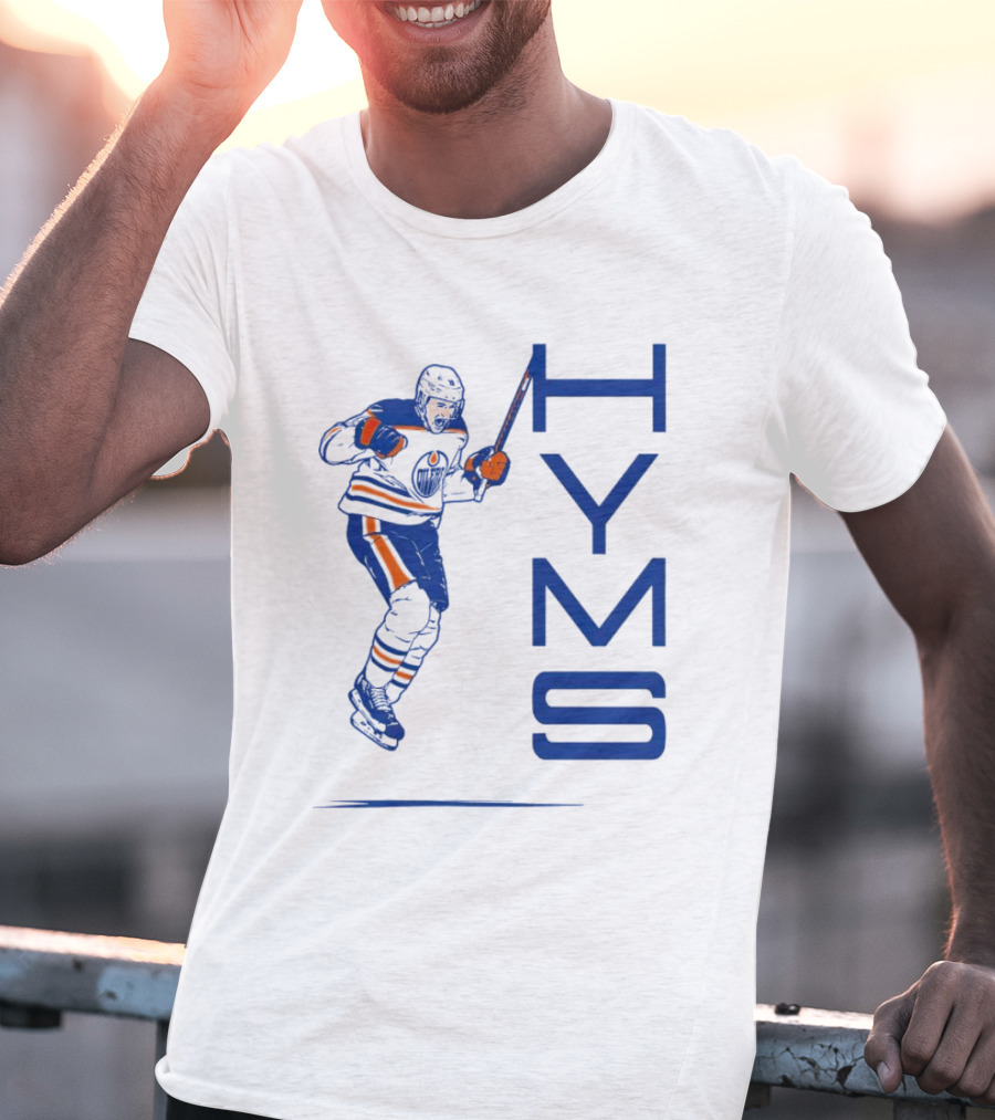 Zach Hyman Edmonton Oilers HYMS Hockey Player T-Shirt