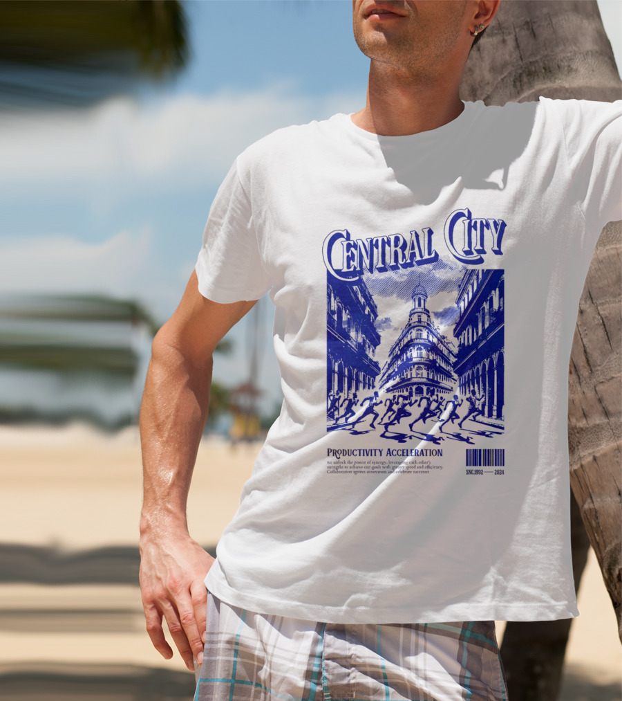 CENTRAL CITY PRODUCTIVITY ACCELERATION CROWDED STREETSCAPE T-Shirt