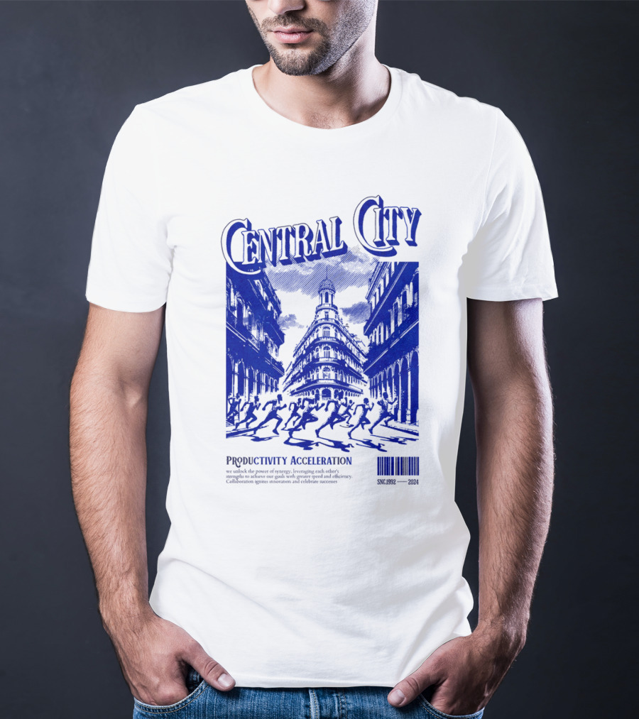 CENTRAL CITY PRODUCTIVITY ACCELERATION CROWDED STREETSCAPE T-Shirt