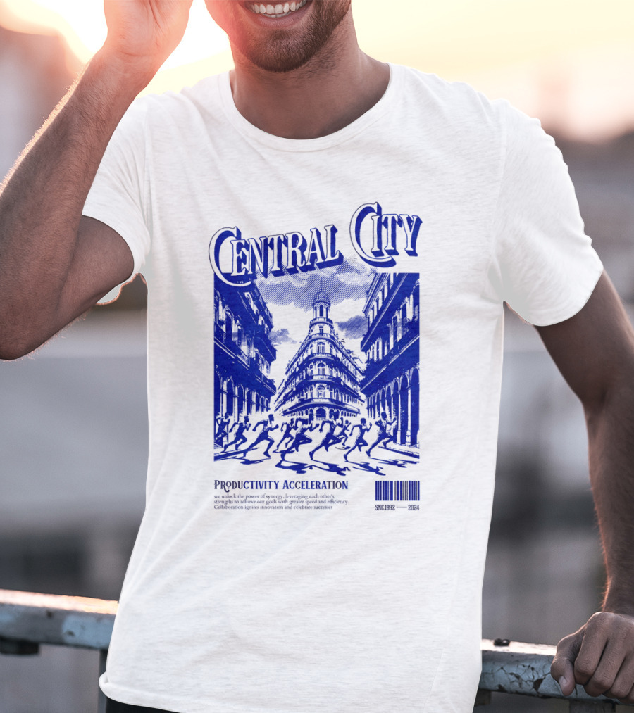 CENTRAL CITY PRODUCTIVITY ACCELERATION CROWDED STREETSCAPE T-Shirt