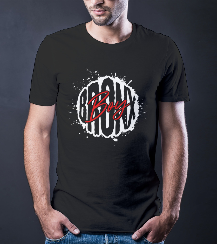 Bronx Boy Bold Graffiti Typography T-Shirt