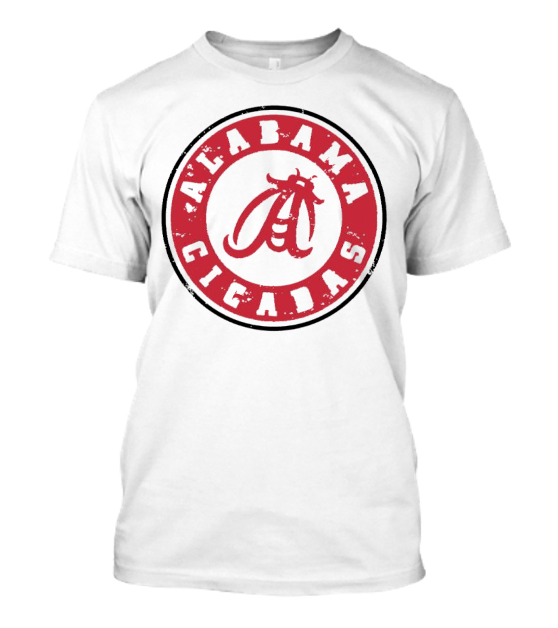 Alabama Cicadas Crimson Tide Football Circle Emblem T-Shirt