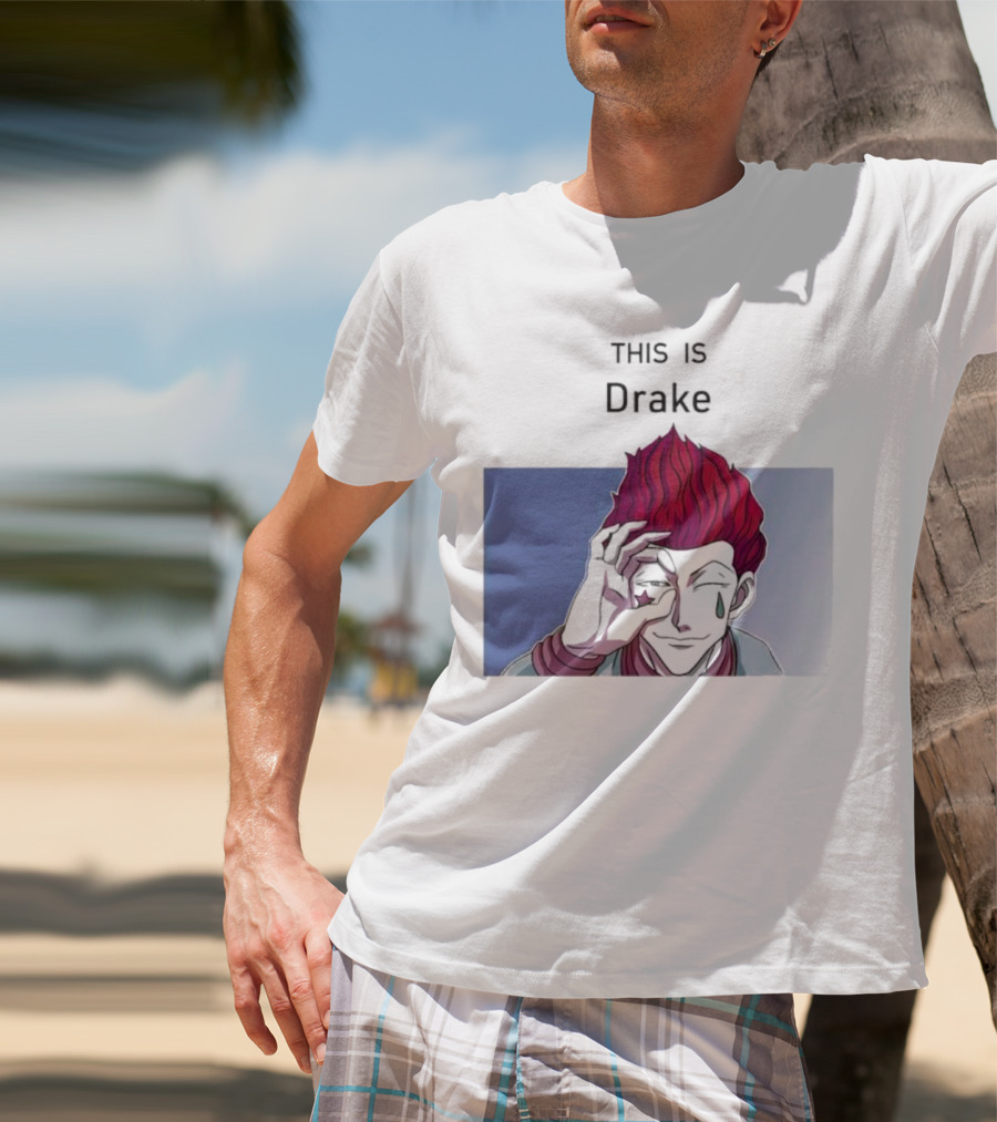 Hisoka This Is Drake Tear Symbol Pink Hair Anime Meme T-Shirt