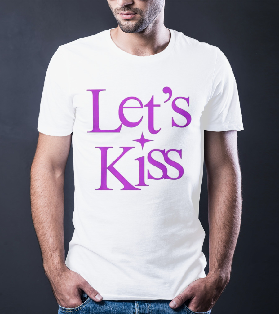 Let’s Kiss Starry Violet Text T-Shirt