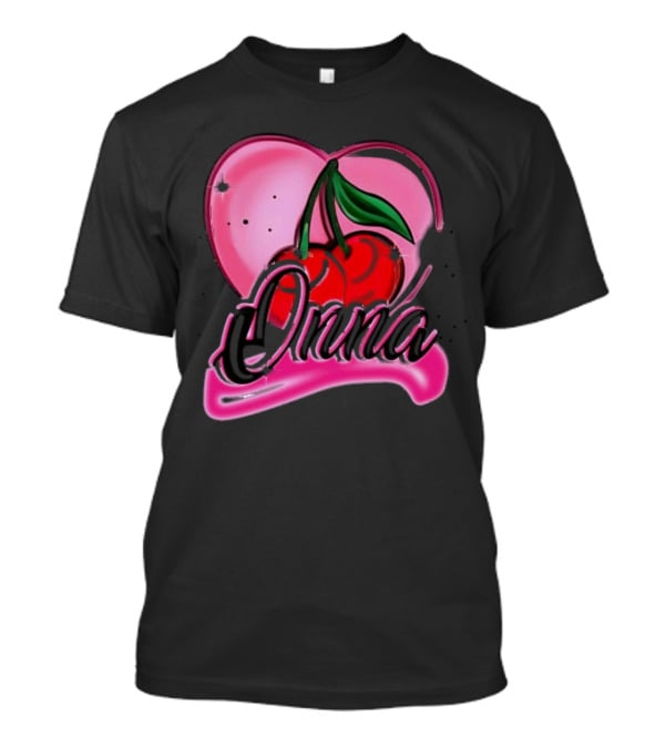 Onna Cherry Heart Pink T-Shirt