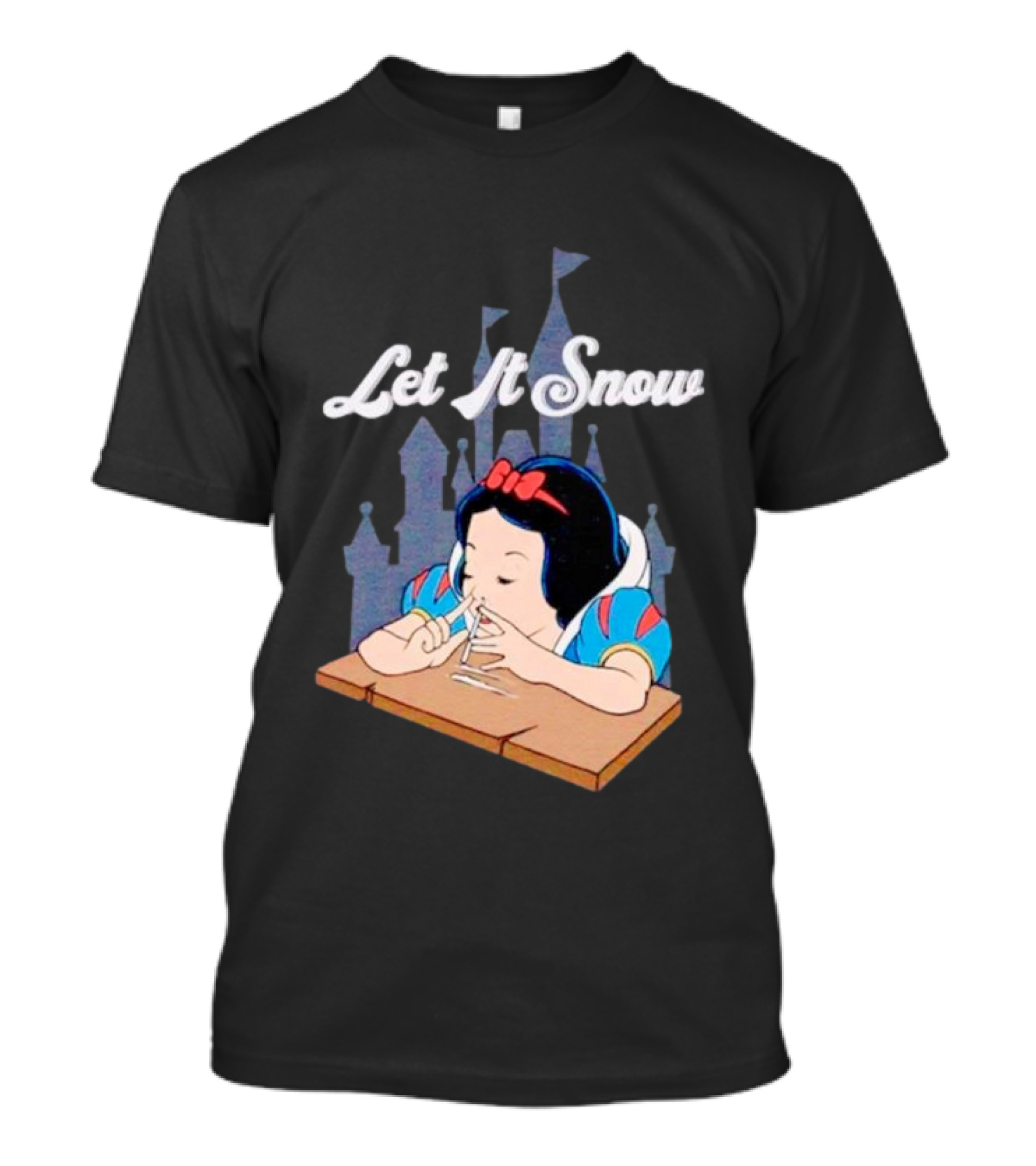 Snow White Let It Snow Castle Background T-Shirt
