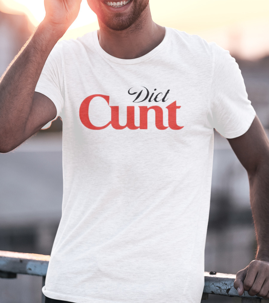 Diet Cunt Text In Classic Soft Drink Typography T-Shirt