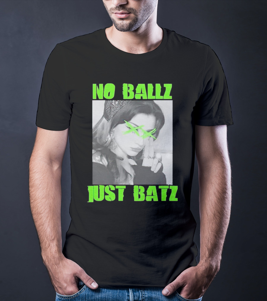 No Ballz Just Batz Bandana Girl Green X Eyes T-Shirt